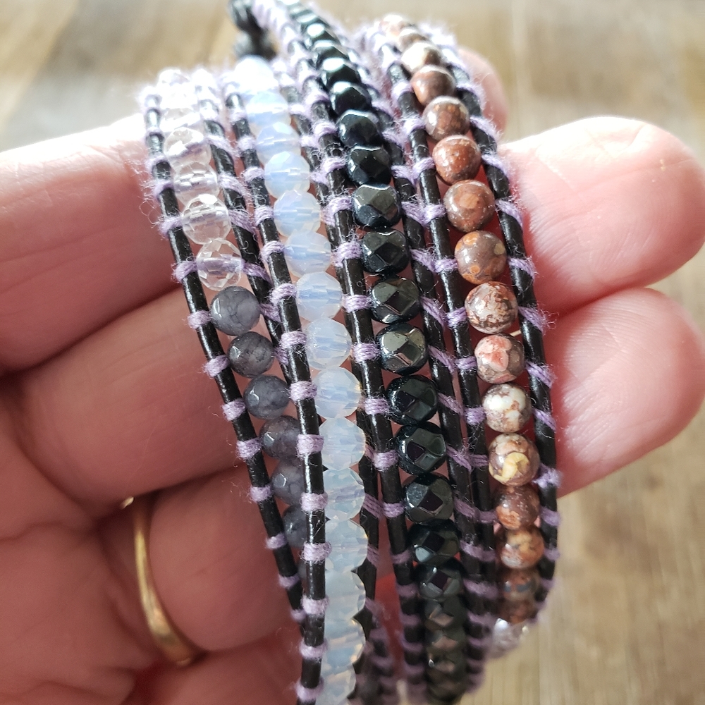 Lizou Multi Colored Wrap Bracelet / Necklace
